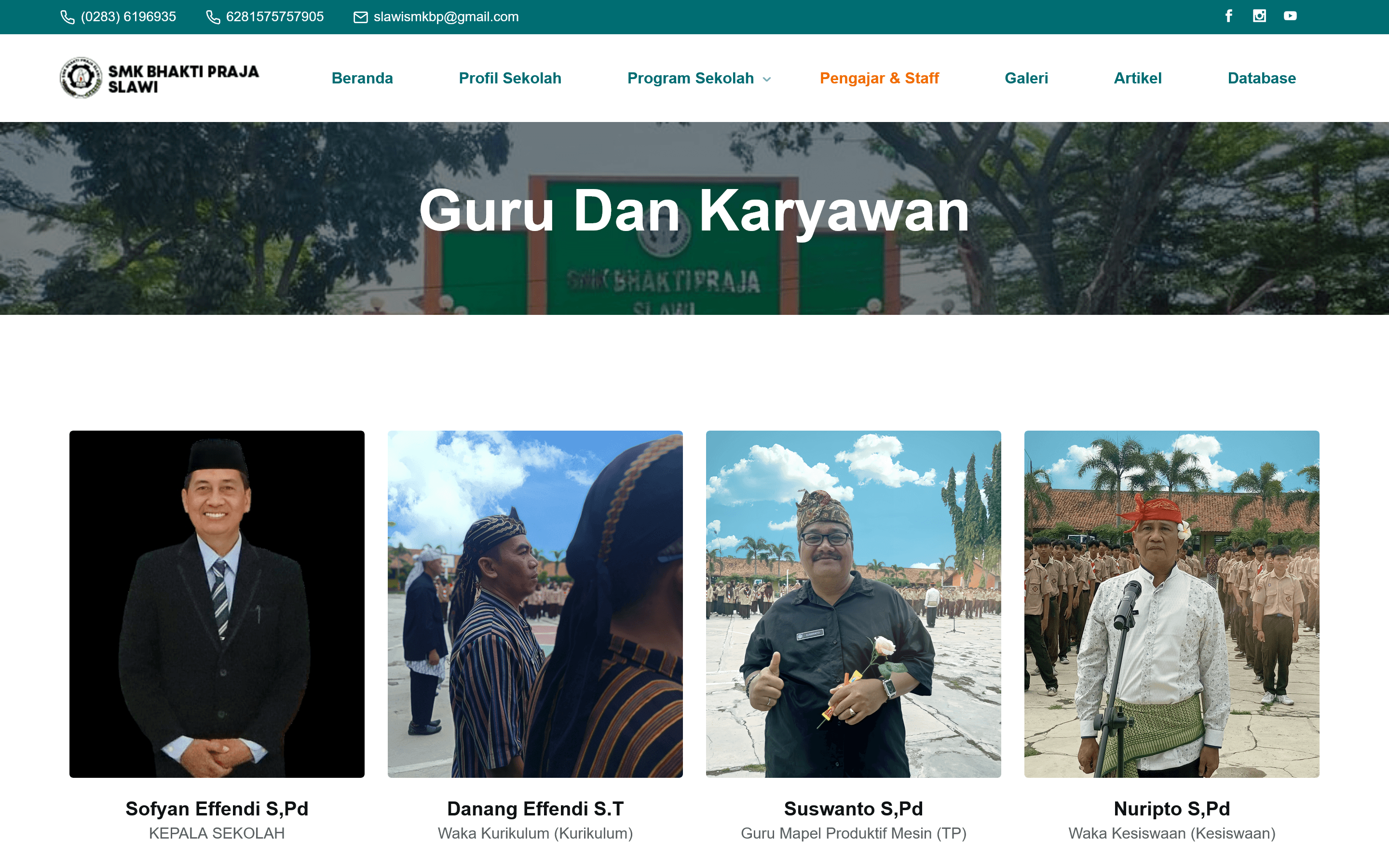 Website Sekolah SMK Bhakti Praja Slawi